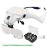 LED Head Magnifier 5 Interchangeable Lenses 1.0X To 3.5X Lighted Magnifying Glasses Battery Powered Head Mount Magnifying Glass