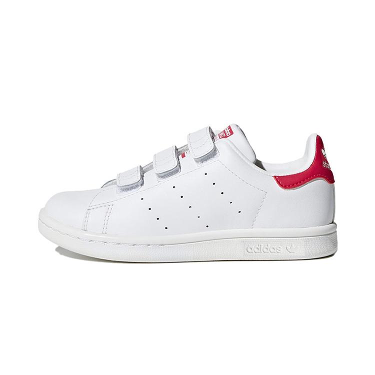 Adidas Originals Cf C Leather Vintage Low top Skateboard Shoes White Red Children Aged 3 7 Years Old B32706