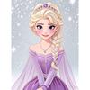 Disney Pearl Painting Purple Dress Elsa DIY Pearl Art Pearl Painting Kit Pearl Art Painting Wall Suitable for Home Office Decoration Handmade Gifts