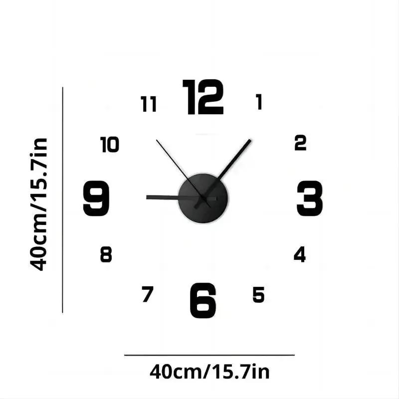 Wall Clocks Art Clock Bedroom Frameless Home and Decoration Kitchen Silent Living Room Watches Digital Decor Led Large 3d Garden