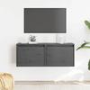 VidaXL Wall Cabinets 2 Pcs Grey 45x30x35 Cm Solid Pine Wood 813440
