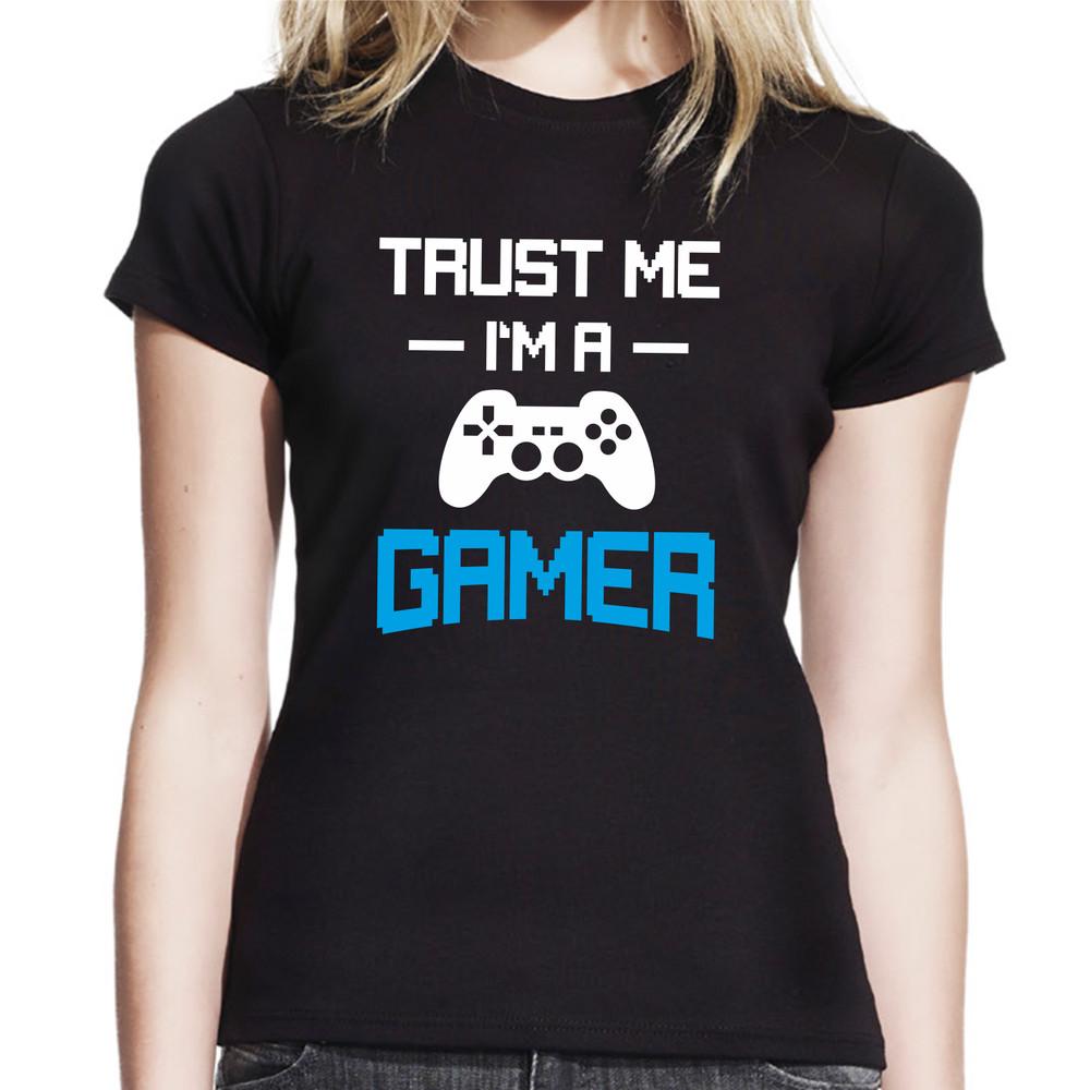 Trust Me I'm A Player Game Geek Nerd Comedy Fun Women Girlie T-Shirt