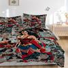 3 шт. Комплект постельного белья Wonder Woman, Мягкое полиэстеровое пододеяльник и наволочки, Машинная стирка, Подходит для всех сезонов