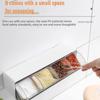 1 комплект, настенное крепление для кухни, коробка для специй с четырьмя отделениями, органайзер, контейнер для хранения баночек для приправ, коробка для приправ с крышкой и ложкой