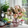1 Bouquet Artificial Peony New Home Wedding Faux Silk Simulation Flowers