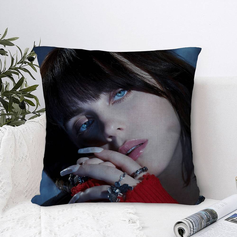 Pop EEilishS Star BbillieS Personalized Pillow Dust Cover Bedroom Kids Party Decoration Pillowcase Birthday Children Gift