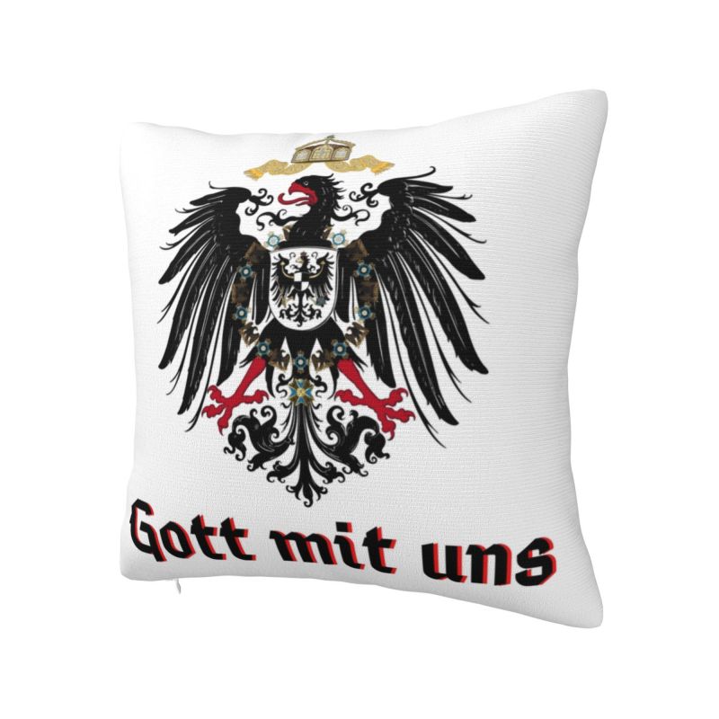 God With Us Nordic Throw Pillow Covers Bedroom Decoration Coat Of Arms Of The German Empire Flag Car Cushion