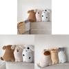 Cute Dog Plush Pillow With Short Faux Fur For Sofa Decor And Living Room Comfort