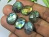 11 шт 12X17MM натуральный лабрадорит с обеих сторон шахматной огранки овальный драгоценный камень россыпью LM-1187