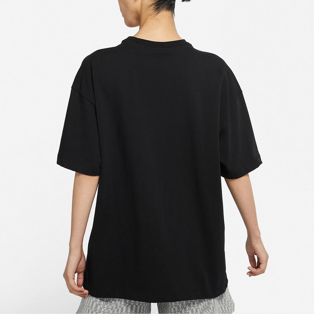 Nike Sportswear Essential Solid Color Logo Print Crew Neck T-Shirt Women Tops Black DC5427-010