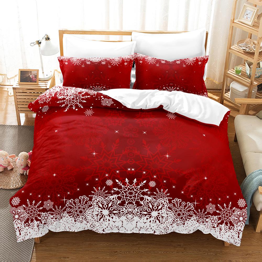 3D Рождественский комплект постельного белья для женщин, простые праздничные пододеяльники, наволочки 2/3 шт., подарки для подростков и взрослых, роскошный чехол