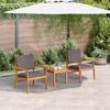 vidaXL Garden Chairs 2 Pcs with Cushions Solid Acacia Wood 4106580