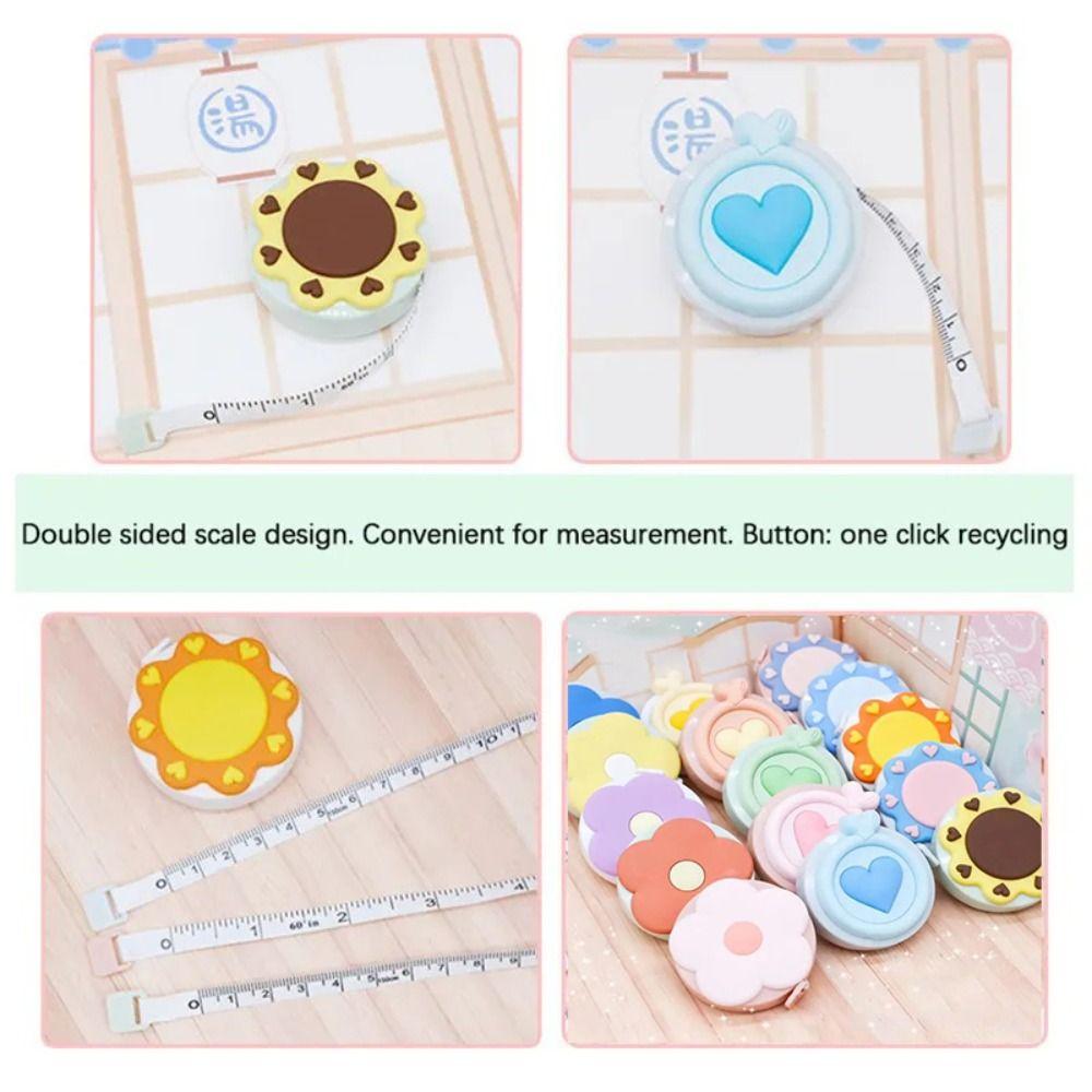Выдвижная мягкая измерительная лента мультяшная мини-измерительная лента для шитья тканей для тела портного