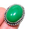 Green Onyx Handmade 925 Sterling Silver Jewelry Ring Size 4 D7Z07