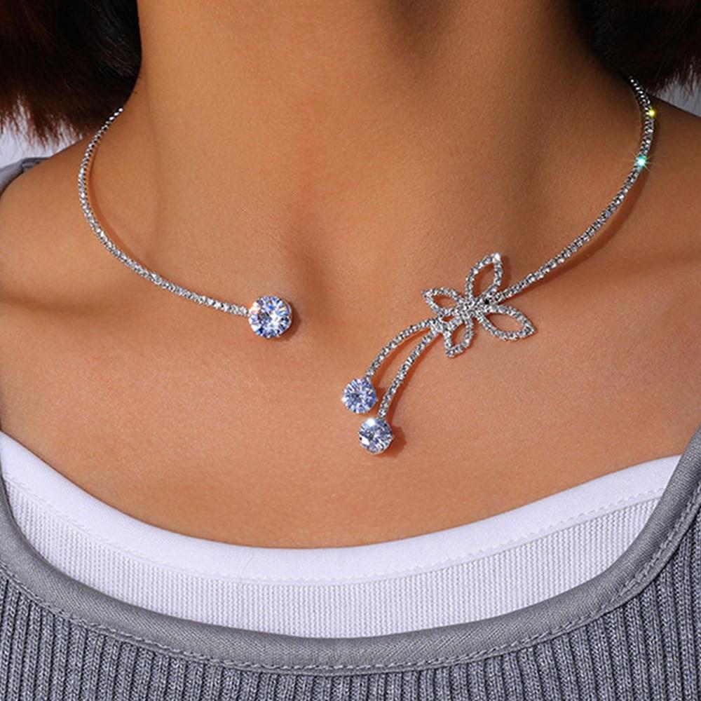 Delicate Adjustable Open Butterfly Collar Toque Jewelry Women Round Necklace Accessories