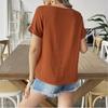 Womens Solid Color Button Short Sleeve Shirt Casual Daily Vacation
