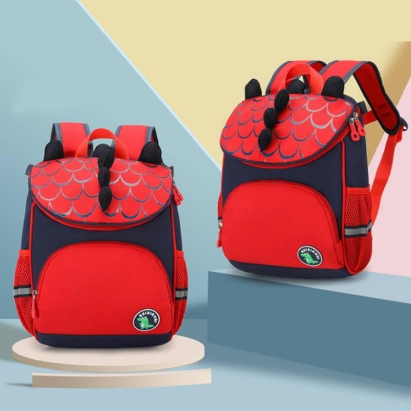 Cute Waterproof Nylon Dinosaur Backpack For Kindergarten Students And Toddlers