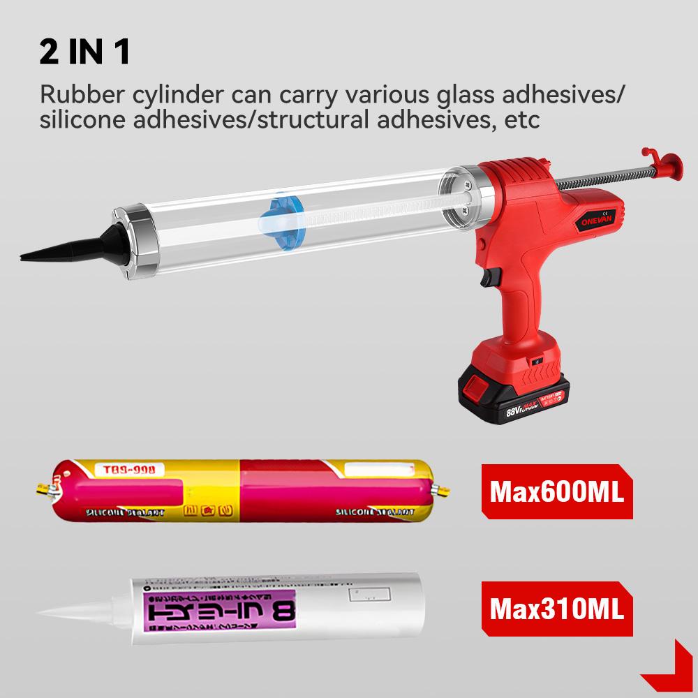 ONEVAN Аккумуляторный электрический клеевой пистолет Многофункциональный электрический пистолет для герметика для стекла Инструмент для клея-герметика для аккумулятора 21 В 18 В
