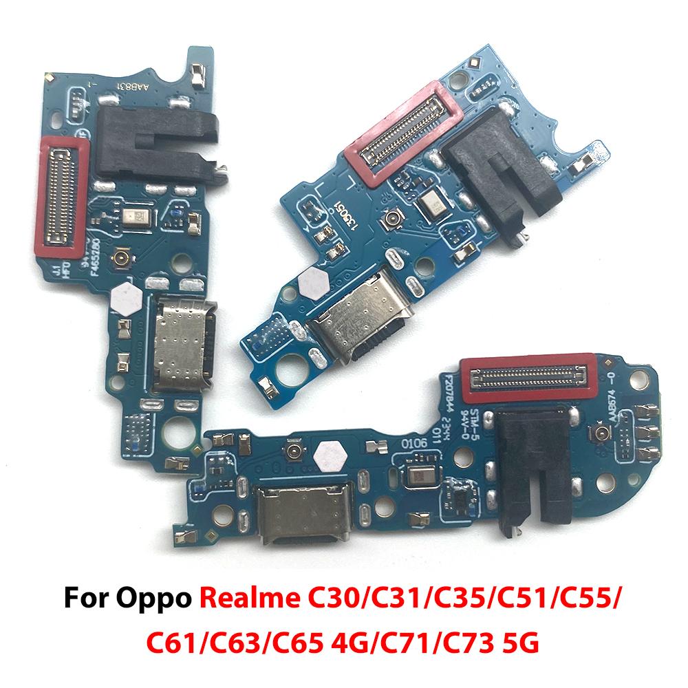 USB-разъем для зарядки, гнездо, коннектор, шлейф для Oppo Realme C61 C61 1 Pro C11 C11 C11 C11 C67 C71 C71, модуль платы зарядки