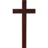 YUYAKESHI Beech Wood Wall Cross with Jesus Christ Design, Christian Gift, Sunday School Decoration, Antique Style, Religious Ornament, 31*15*2cm (Red)