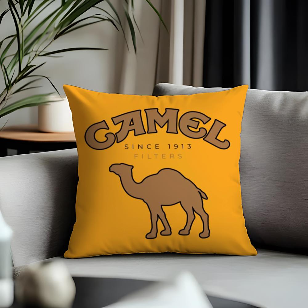 Fashion CCcameling Cushion Cover Antidustmite Pillowcase Invisible Zipper Silky Short Plush Sofa Cushion Cover