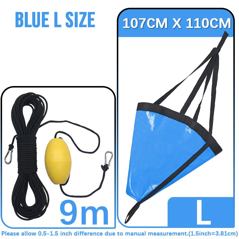 18-53'' Sea Drogue Anchor Float Marine Kayak Drift Rowing Boat Fishing Brake Lifeboat Anchor Yacht Traction Rope Buoy Ball