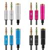 3.5mm Stereo Earphone Headphone Audio Splitter Jack 1 Female To 2 Male Adapter 