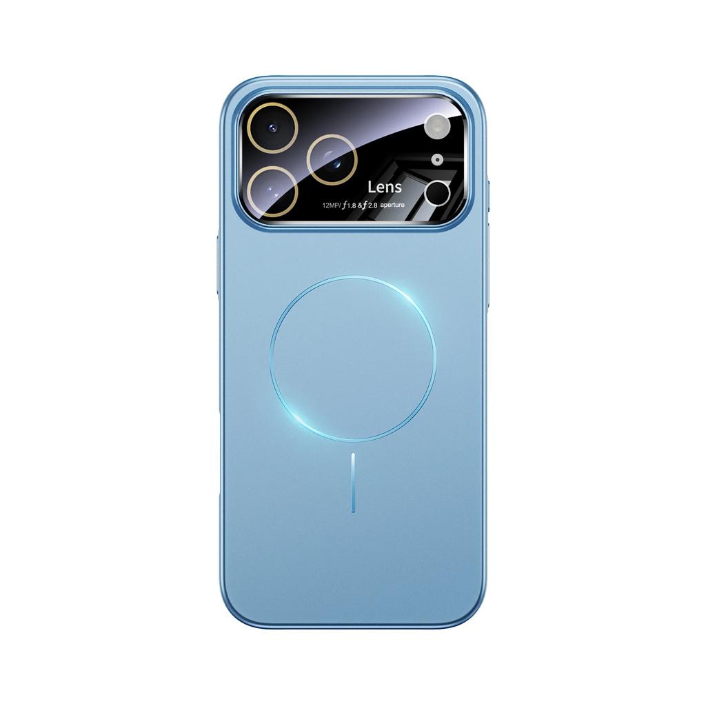 Магнитный беспроводной зарядный цветной чехол для iPhone 17 16 15 14 13 Pro Max Plus 17Air Ощущение кожи Большое окно Защитная крышка для объектива