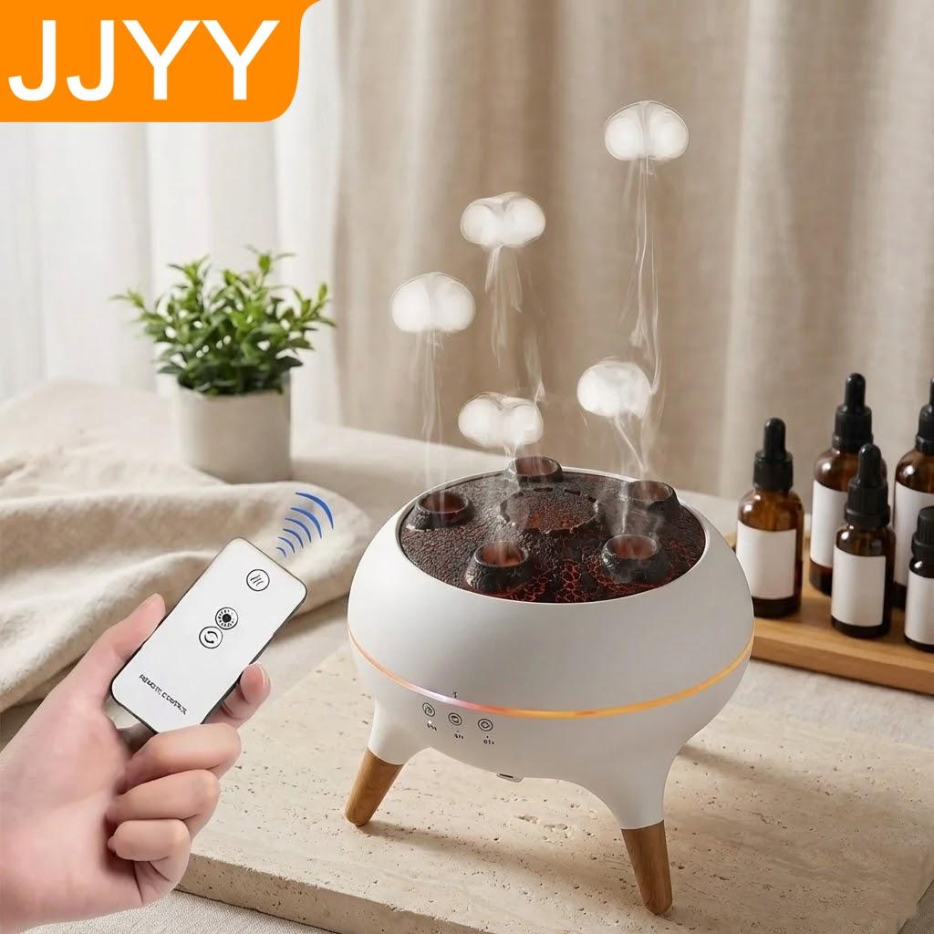 Dynamic Jellyfish Cool Mist Humidifier 7 Color Lights Aromatherapy Diffuser 28dB Quiet Automatic Shutoff for Bedroom