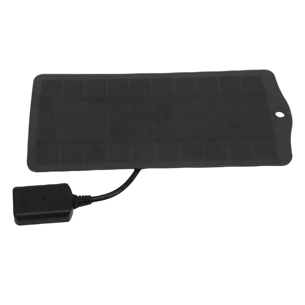 5 Вт Монокристаллическая солнечная панель USB Солнечное зарядное устройство Солнечное зарядное устройство для телефона для кемпинга на открытом воздухе Путешествий Черный