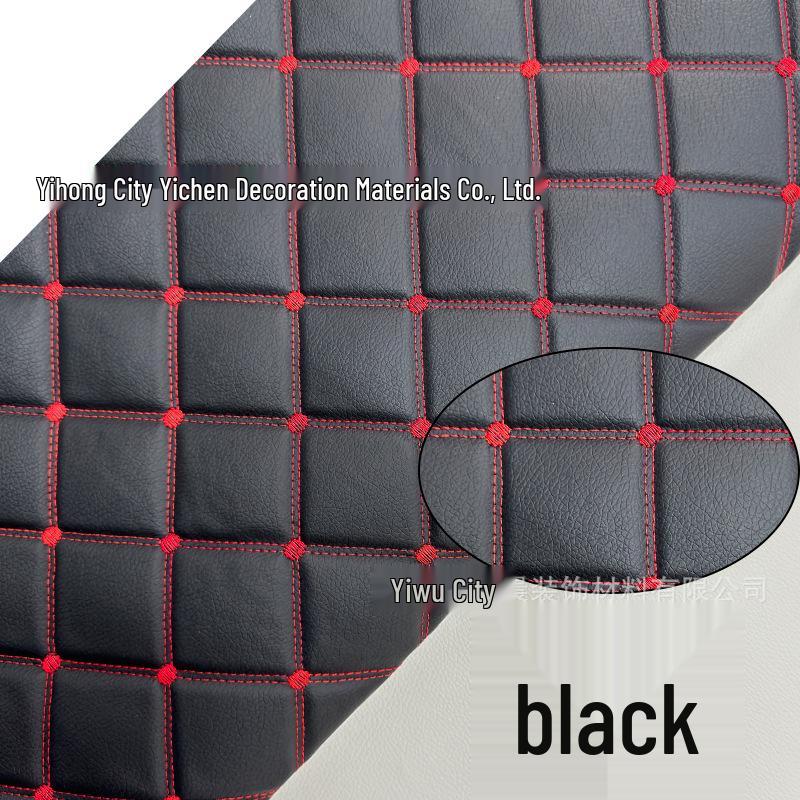 Diamond Lattice Sponge-Backed PVC Leather Fabric for Car Interiors