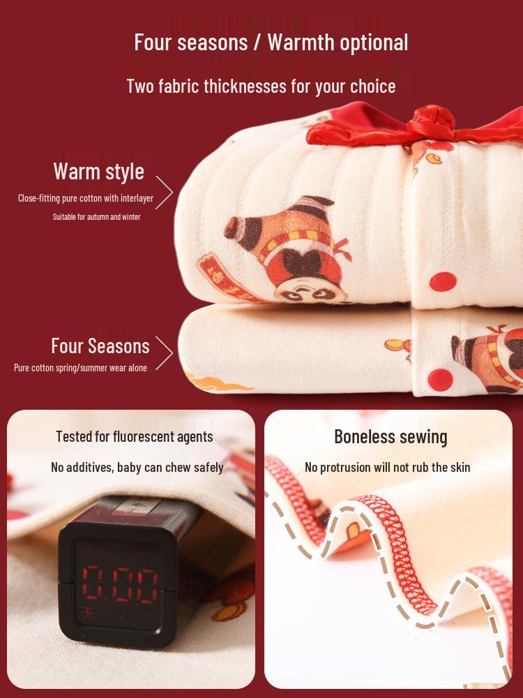 Премиум Хлопковый Подарочный Набор для Новорожденных Класса А - Праздник Новорожденных Красная Панда.