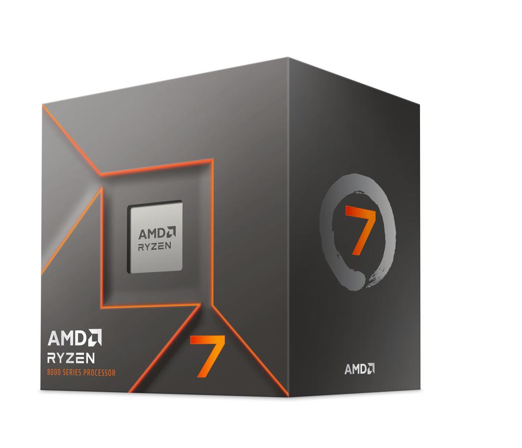 AMD CPU Ryzen 7 with Wraith Stealth Cooler AM5 8 Cores 16 Threads 24MB 65W Authorized Distributor Product 8700F, 4.1GHz / 100-100001590BOX