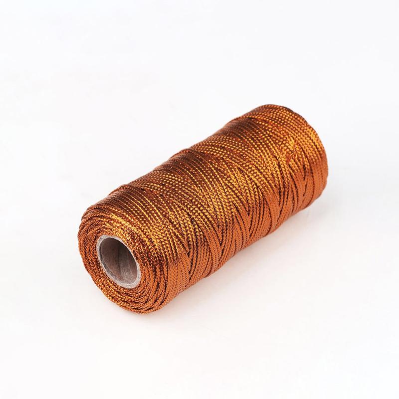 100M/Roll Rope Gold Polyester Twine Silver Macrame Cord Crafts Thread Sewing DIY String Gift Packaging Rope 1.5MMx100M