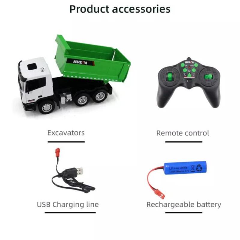 Нетоксичный 1/12 1/18 Радиоуправляемый Грузовик Машина с Пультом Управления Самосвал Гусеничный Трактор 6-канальная Инженерная Машина Модель Экскаватора Игрушки Для детей Подарок