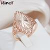 Kinel Vintage Rose Gold Women's Ring Hollow Lathes Carved Jewelry