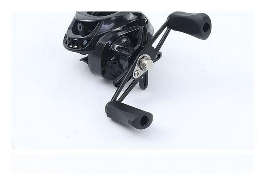 Classic Black Metal Baitcasting Reel with Magnetic Brake, Anti-backlash, Long Cast for Micro Lures and Black Bass.
