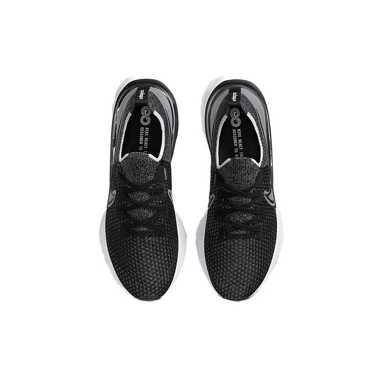 Nike Черно-белые кроссовки унисекс React Infinity Run Flyknit CD4371-012