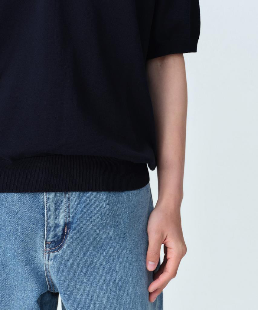 MUSINSA STANDARD Washable Supima Cotton Knitted Polo Shirt [Navy]