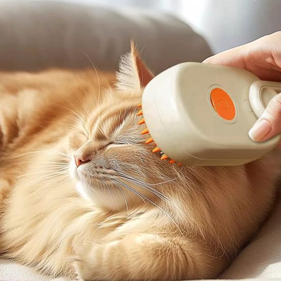 Паровая щетка для домашних животных 3-в-1 Расческа-спрей для домашних животных для линьки, груминга, массажа, чистки