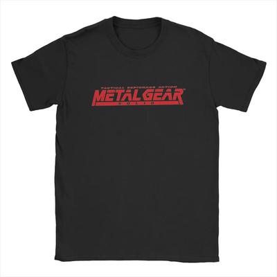 Мужские футболки Metal Gear Solid Логотип Игры Хлопковая футболка с коротким рукавом MGS Готическая Унисекс Футболка