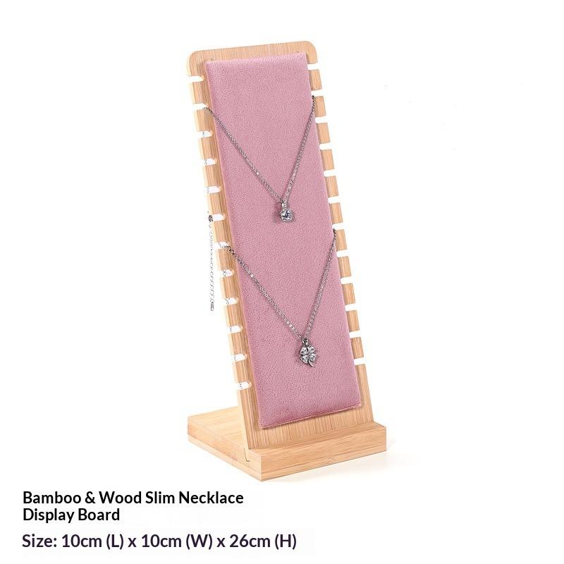 Simple Necklace Display Stand Jewelry Props Necklace Hanger Pendant Jewelry Display Stand Solid Wood Jewelry Stand