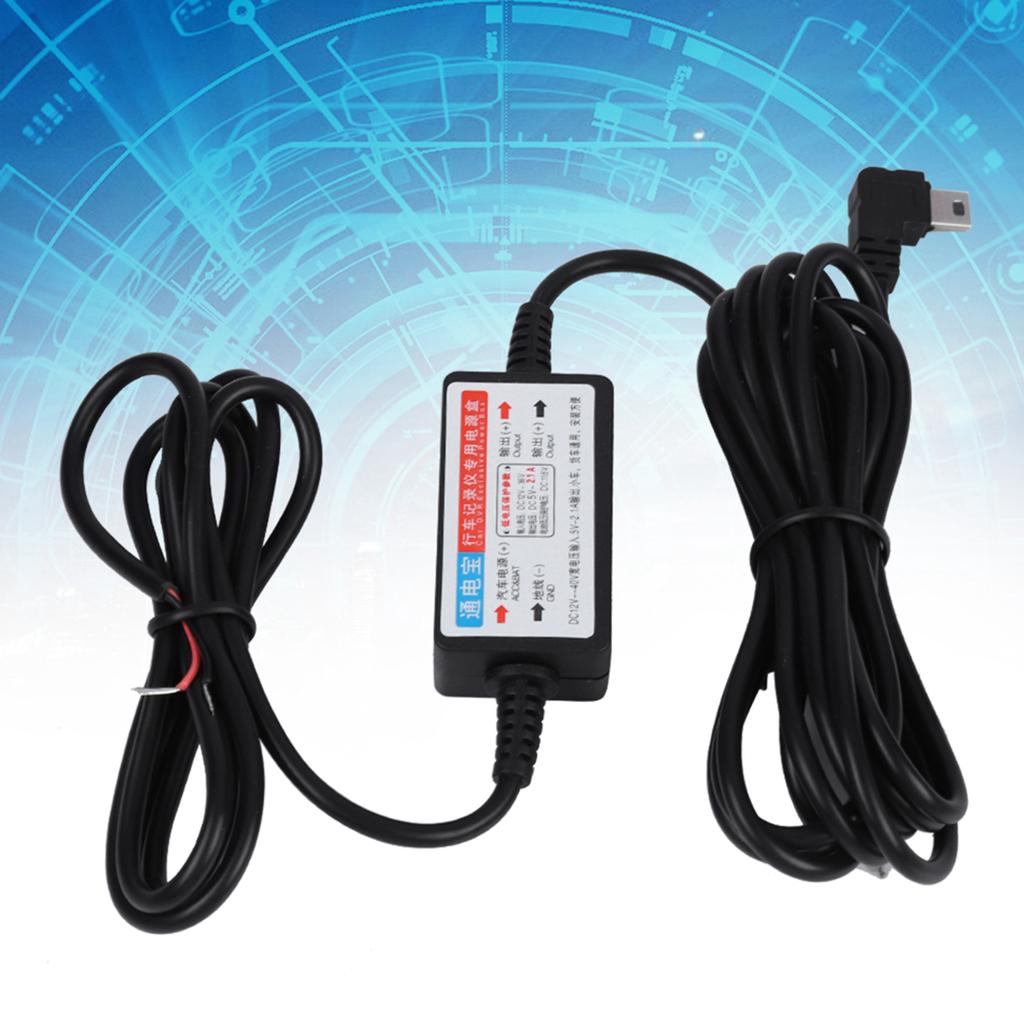 Защита от низкого напряжения Понижающий преобразователь Mini USB 12 В в 5 В 3 м Понижающий кабель 12 В 5 В