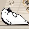 2pcs Diatom Mud Style Floor Mat Special-shaped Cartoon Cat Floor Mat Entrance Door Mat