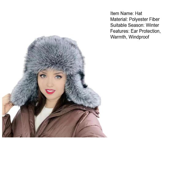 Женская зимняя шапка, перчатки, утолщенный пушистый искусственный мех, защита ушей, Windoroof, сохранение тепла, катание на лыжах, коньках, сноуборде, шапка Lei Feng