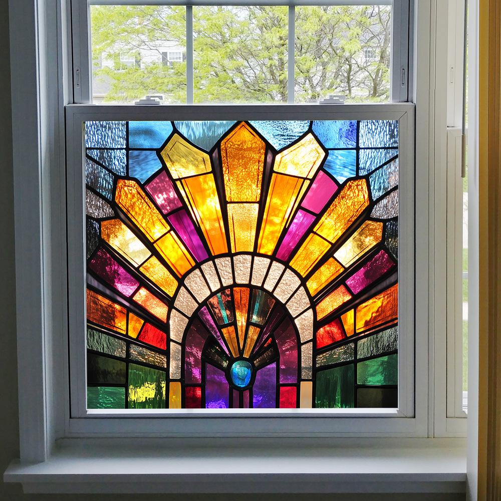 BL301-330 Цветная ПВХ Статическая Пленка для Окон - Без Клея Домашнее Украшение