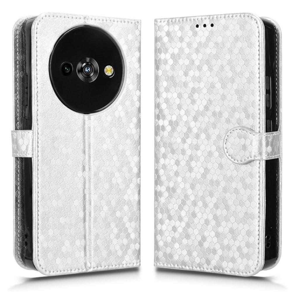 For Oukitel C59 Pro/C59 Wallet Case Dot Pattern Imprint PU Leather Phone Cover with Wrist Strap