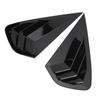 1 Pair Rear Side Window Shutter Cover Trim Glossy Black Scratch Proof Window Louver Side Vent Trim F