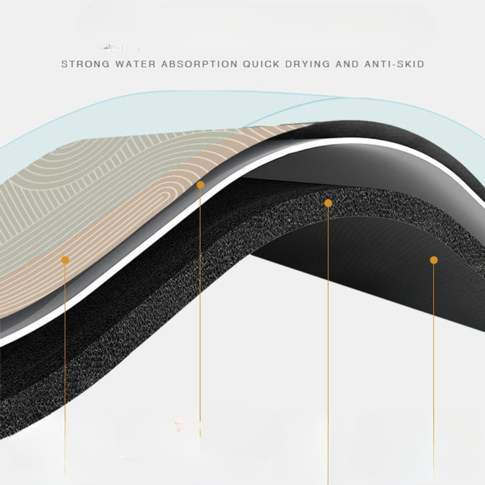 Diatom Printing Bathroom Thickening Mat Bath Non-slip Carpets In Wash Basin Bathtub Side Floor Rug Shower Room Doormat Memory Foam 3D Pad