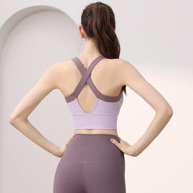 Womens 2-Piece Yoga Set Padded Sports Bra High Waist Shorts Quick Dry Gym Workout Outfit